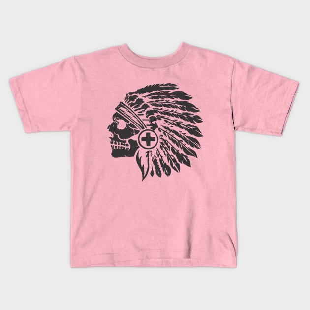 indian headdress and skull Kids T-Shirt by stuff101